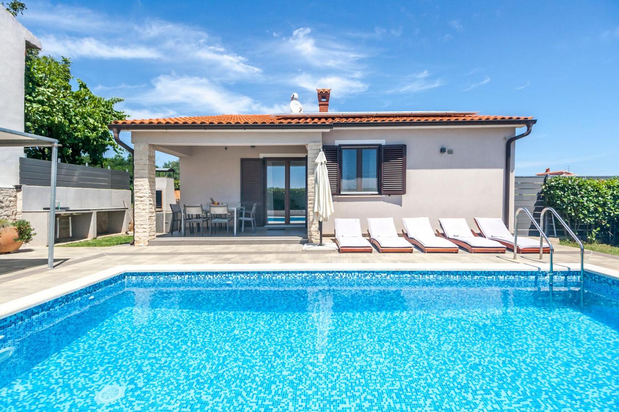 Villa Gortan - Pool House For 7 Guests Near Pula Istria - Ferienhaus Istrien Marcana Luaran gambar
